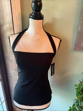 Black Halter-Neck Women's Dress